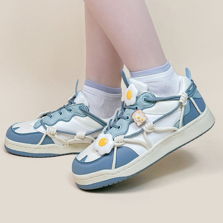 Kawaii Egg Toast Chunky Sneakers - Juneptune