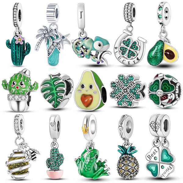 Green Aesthetic Bracelet Charms