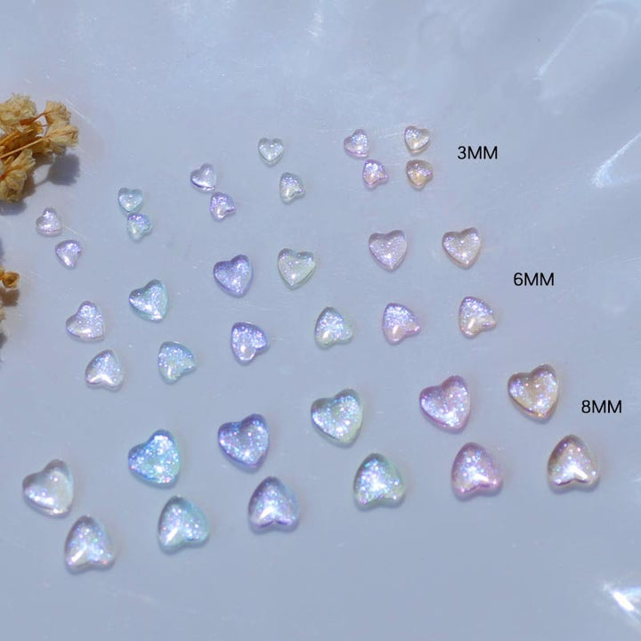 Crystal Heart DIY Nail Beads - Juneptune