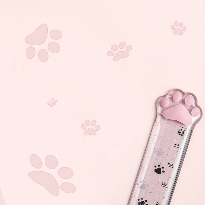 Cute Kitty Paw Straight Ruler - Juneptune