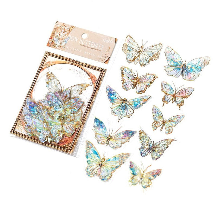 Aesthetic Crystal Butterfly Stickers - Juneptune