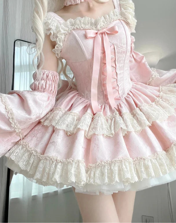 Pink Rococo Ruffle Lolita Dress – Juneptune