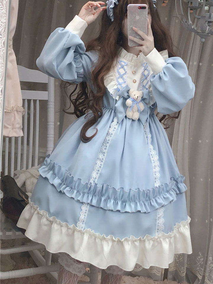 Sweet Lolita Blue Maid Dress - Juneptune