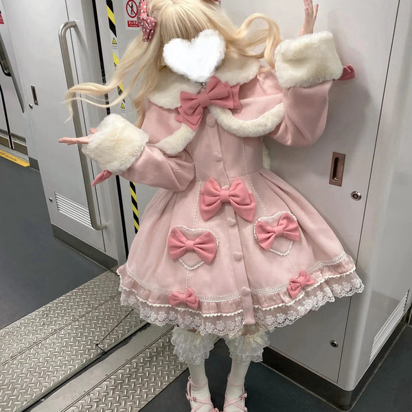 Lolita Frosty Bow Dream Cloak Coat