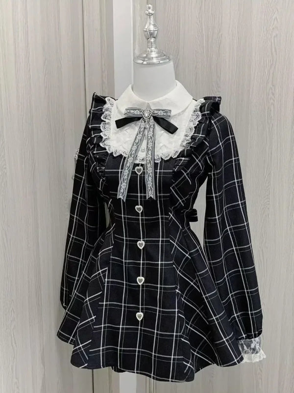 Harajuku Lolita Plaid Dress