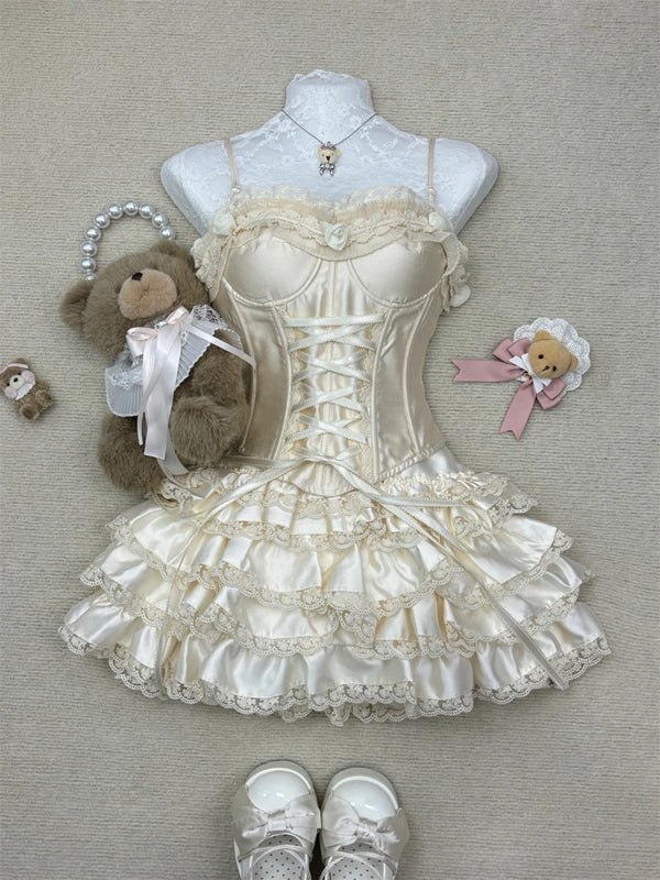 Vanilla French Lace Outfit Set
