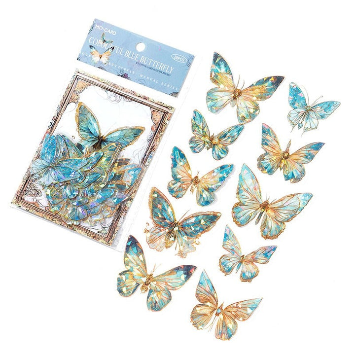 Aesthetic Crystal Butterfly Stickers - Juneptune