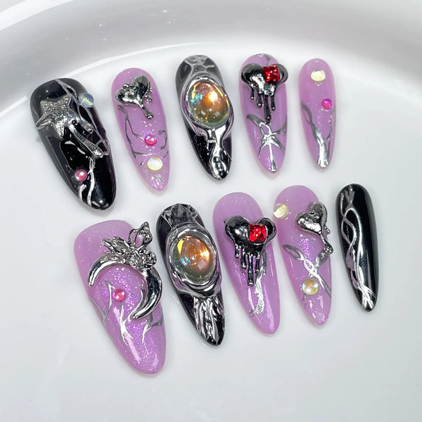 Violet Witchcore Nails Set