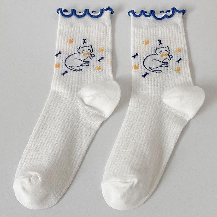 Kawaii Cat Cotton Socks - Juneptune