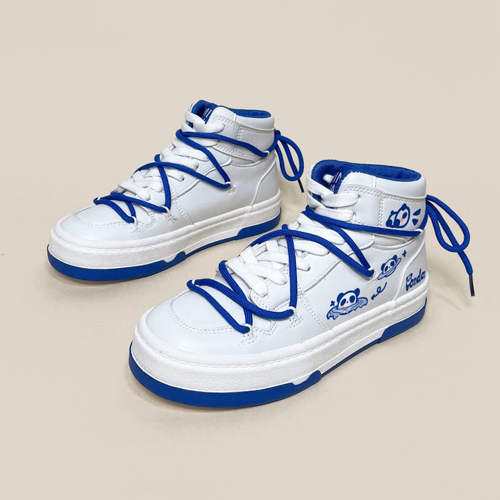 Kawaii Blue Panda Chunky Sneakers - Juneptune