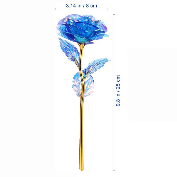 Valentines Day Gift Crystal Glass Rose Artificial Flower - Juneptune
