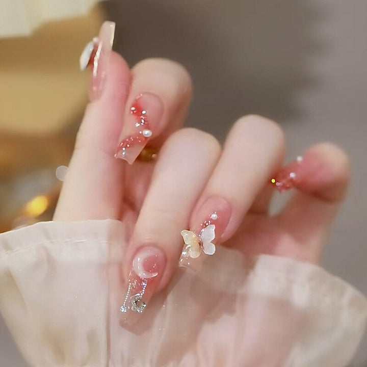 24pcs/Box Press On Cute Aesthetic False Nails - Juneptune