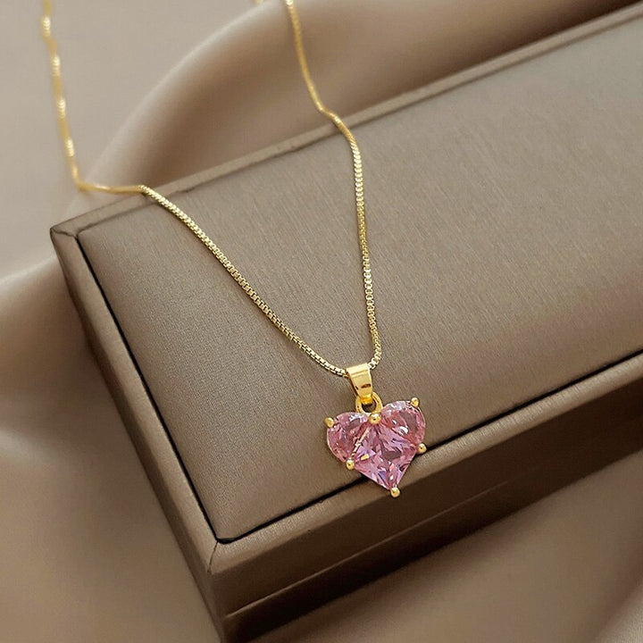 Coquette Pink Heart Jewelry Set - Juneptune