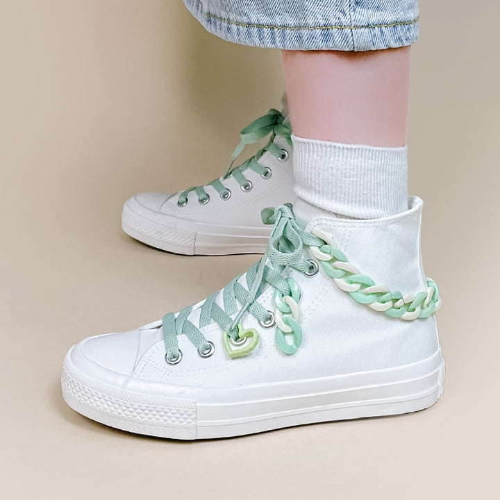 Kawaii Spring Pastel Chain High Top Shoes - Juneptune