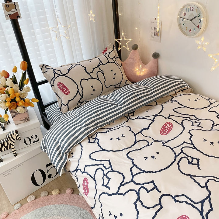 Kawaii Colorful Bedding Set - Juneptune