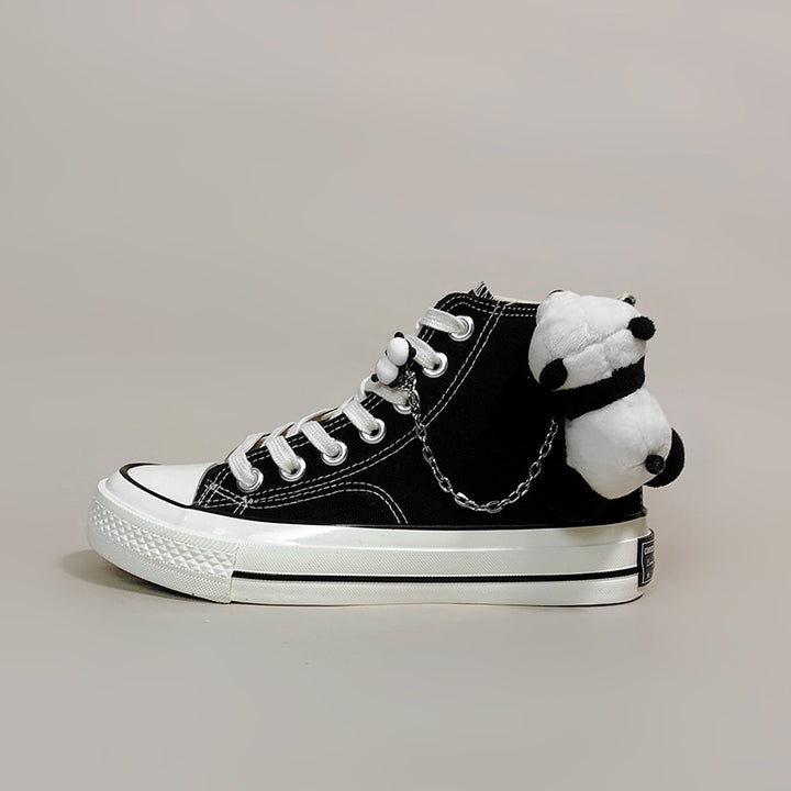 Cute Dinosaur High Top Shoes With Chains - Juneptune