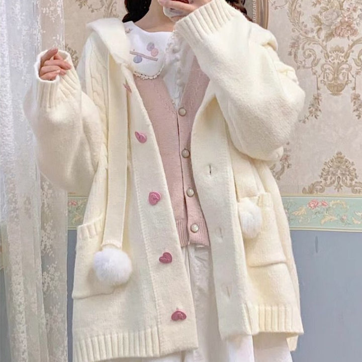 Sweet Lolita Kawaii Oversized Cardigan - Juneptune