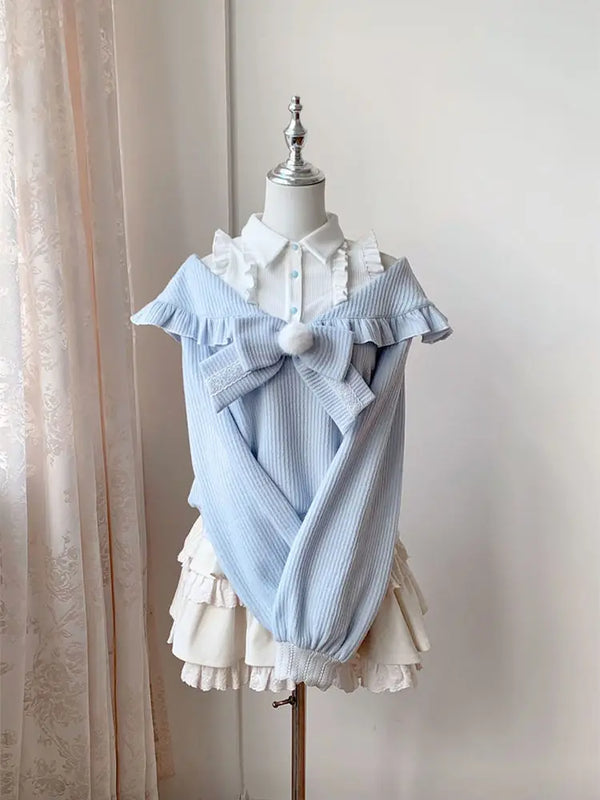 Blueberry Cream Soft-Coquette Outfit Set