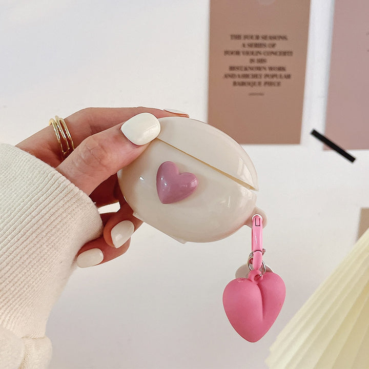 Cute Aesthetic Pink Heart Huawei Freebuds Case - Juneptune