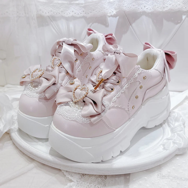 Heartspell Bow Chunky Sneakers – Juneptune
