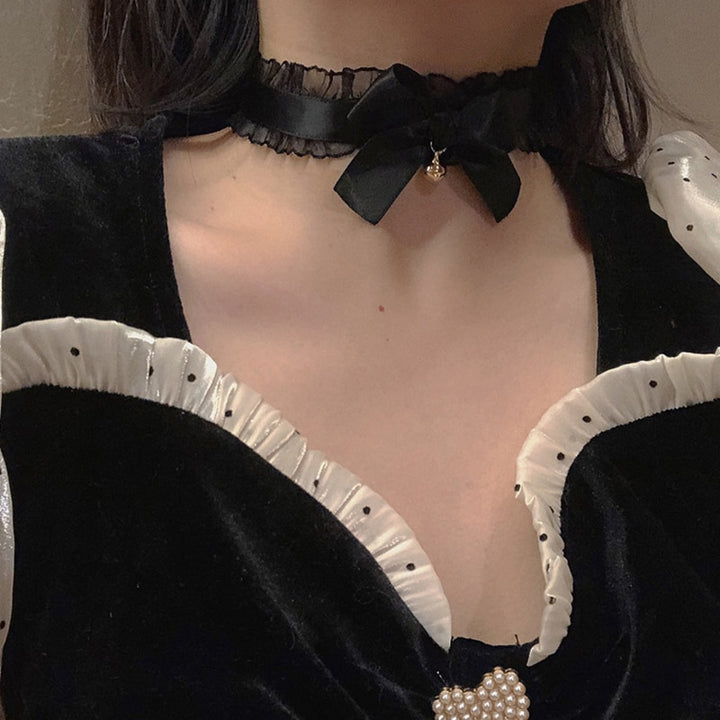 Coquette Aesthetic Lace Choker - Juneptune