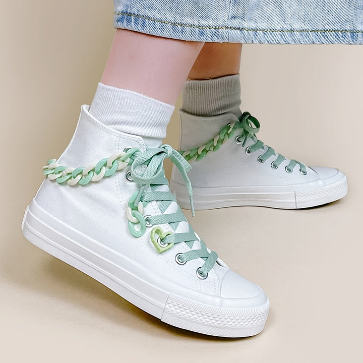 Kawaii Spring Pastel Chain High Top Shoes - Juneptune