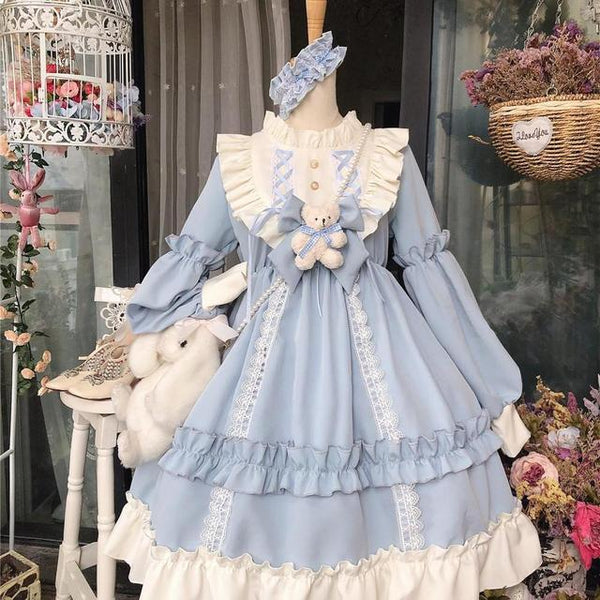 Sweet Lolita Blue Maid Dress - Juneptune