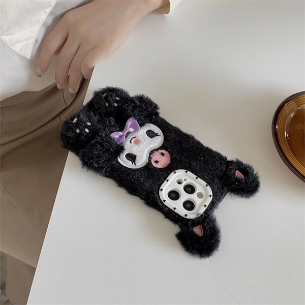 Sanrio Hello Kitty My Melody & Kuromi Fluffy iPhone Case - Juneptune
