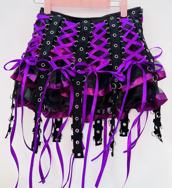 Violet Chains Gothic Corset Skirt