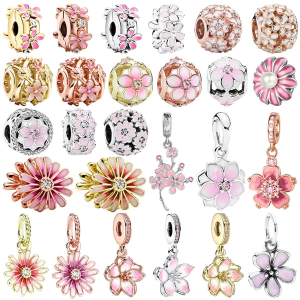 Blush Flowers Bracelet Charms