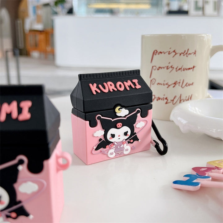 Sanrio Kuromi Milk Box Shaped Airpods Case - Juneptune