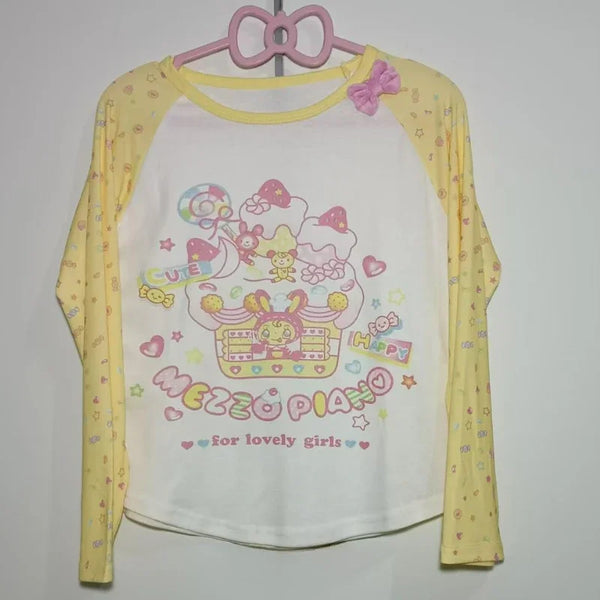 Kawaii Lollipop Print Long Sleeve Top