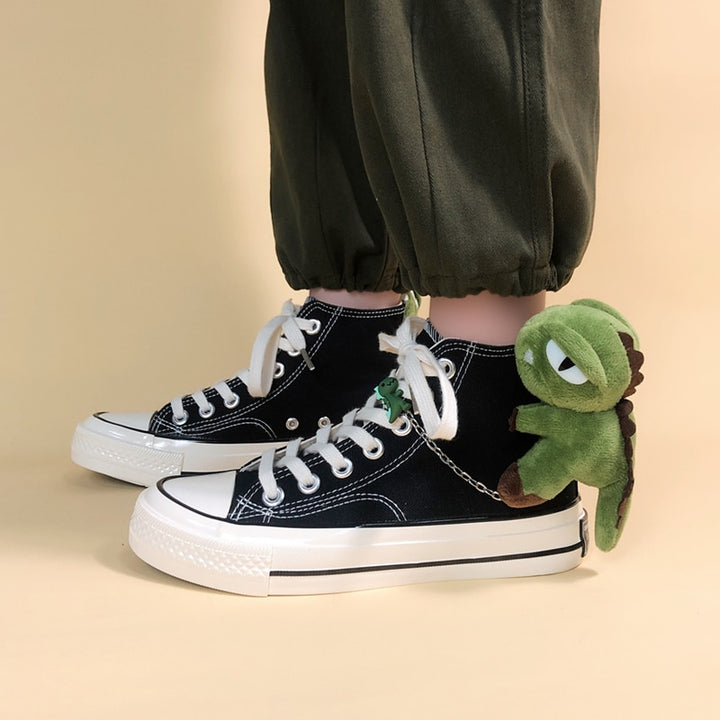 Cute Dinosaur High Top Shoes With Chains - Juneptune