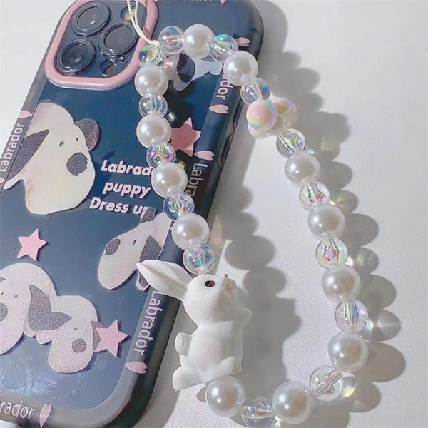 New Year Rabbit Cloud Beaded Phone Chain - Juneptune