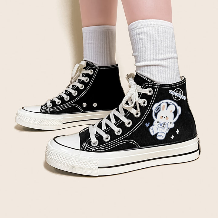 Kawaii Bunny High Top Shoes - Juneptune