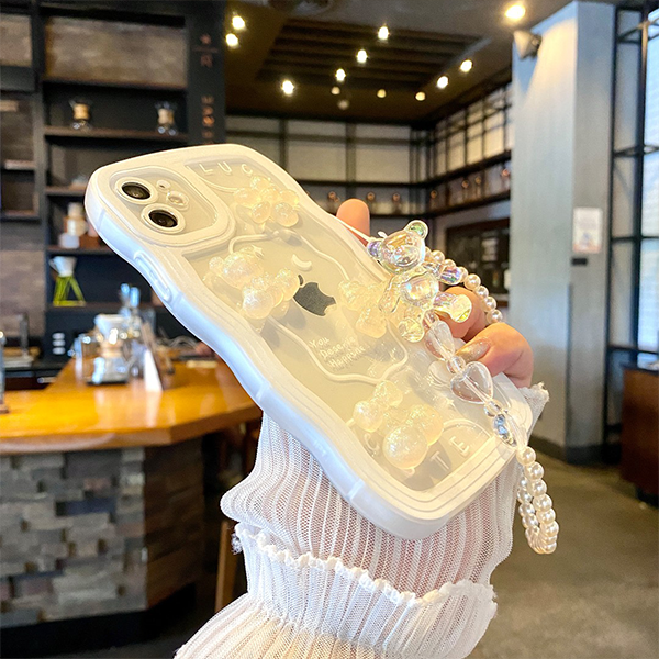Cute Bear Samsung Phone Case With Bracelet - Juneptune
