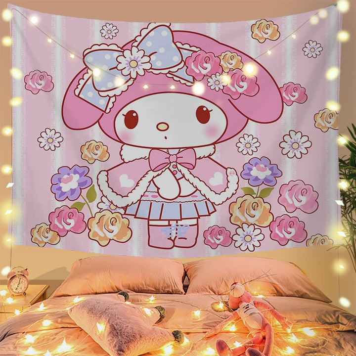 Sanrio Kawaii My Melody Wall Decoration Tapestry - Juneptune