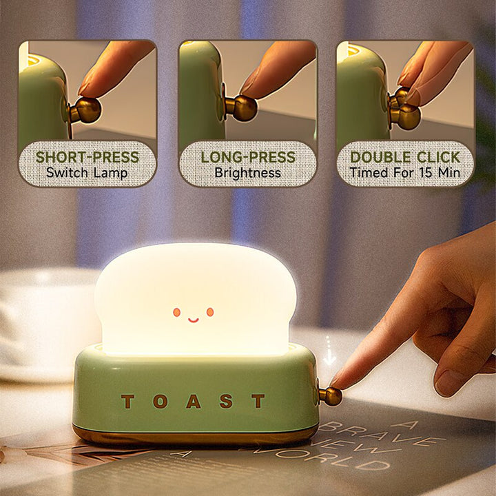 Kawaii Toast Shaped LED Night Light - Juneptune