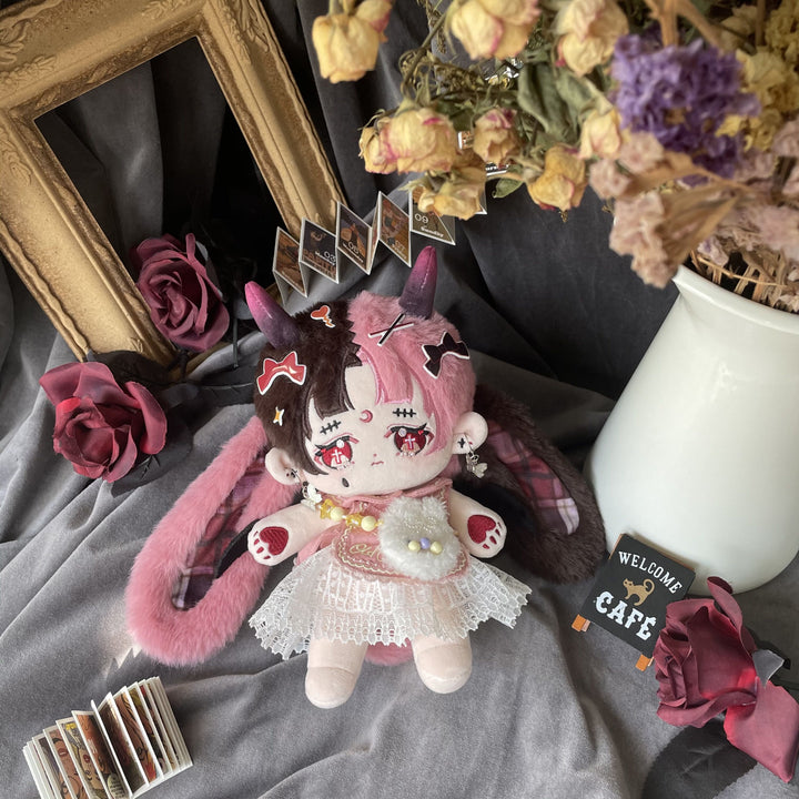Kawaii Pink Demon Bunny 20cm Plush Doll - Juneptune