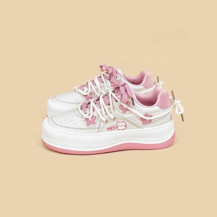 Sakura Cat Chunky Sneakers - Juneptune