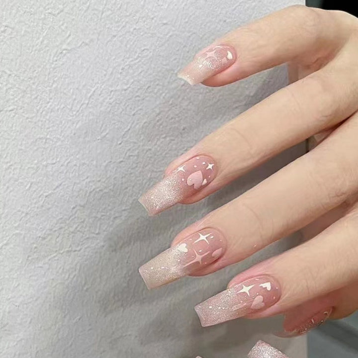 24pcs/Box Press On Long Aesthetic False Nails - Juneptune