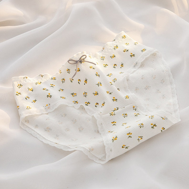 Kawaii Floral Cotton Underwear - Juneptune