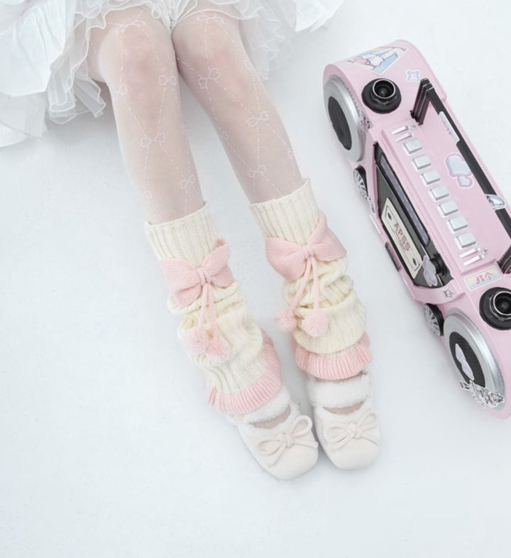 Sweet Lolita Pink Leg Warmers - Juneptune