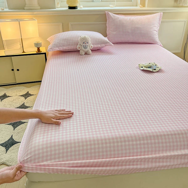 Cozy Gingham Dream Fitted Bed Sheet