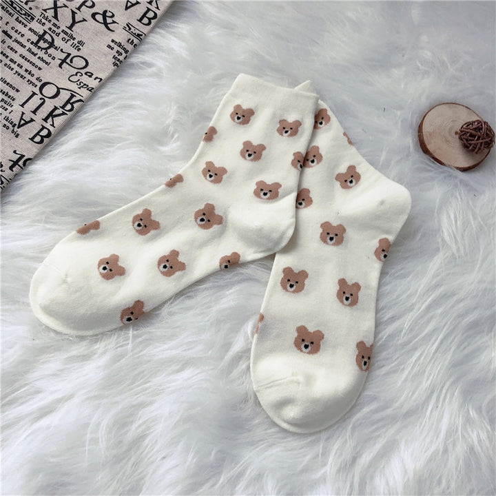 Aesthetic Bear Cotton Socks – Juneptune