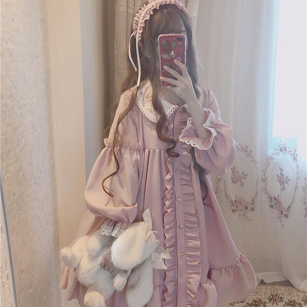 Sweet Lolita Pink Maid Dress - Juneptune