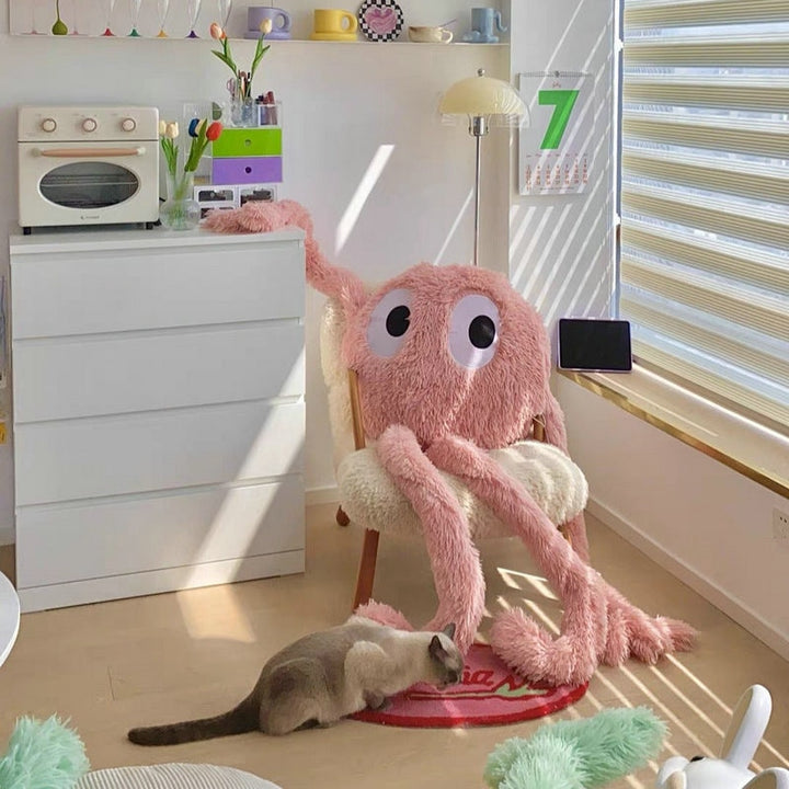 Cute Oversized Fluffy Octopus Plush Toy - Juneptune
