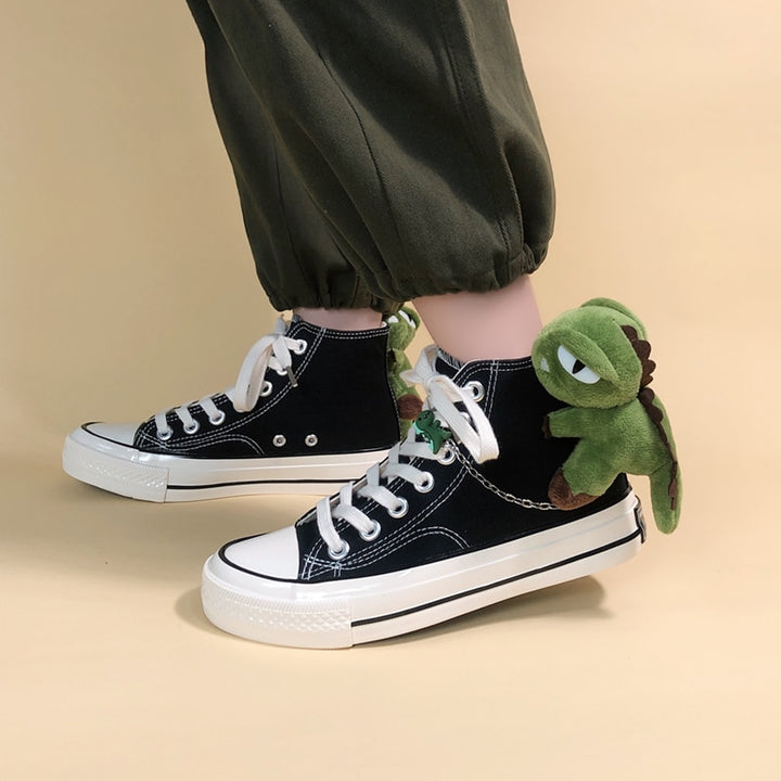 Cute Dinosaur High Top Shoes With Chains - Juneptune