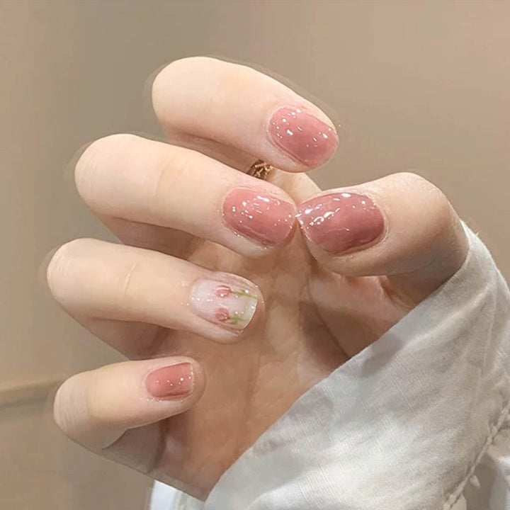 24pcs/Set Press-On Ballerina Aesthetic Nails - Juneptune