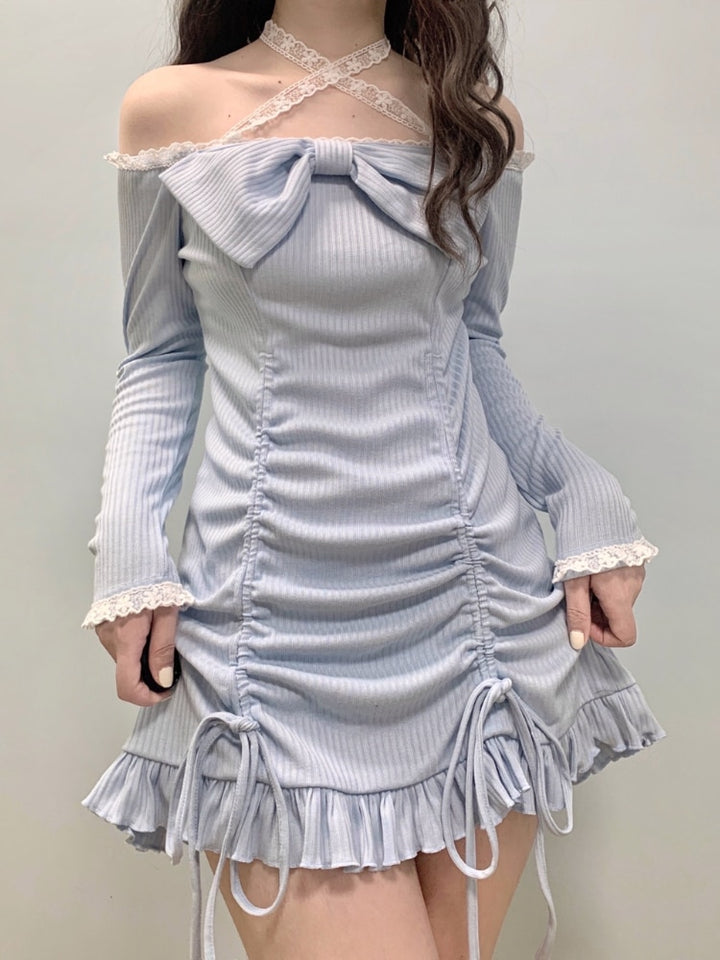 Coquette Bow Mini Dress - Juneptune